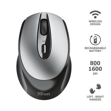 Trust Мышь Zaya Rechargeable WL Black 23809_TRUST фото