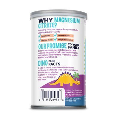 KAL Магній порошок без смаку Magnesium Powder 200mg 113.4 мл Без смаку