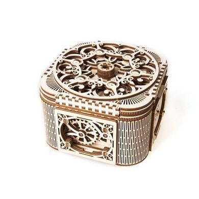 Дерев'яний механічний 3D конструктор Ugears Скринька з секретом (70031) dt_93572 фото