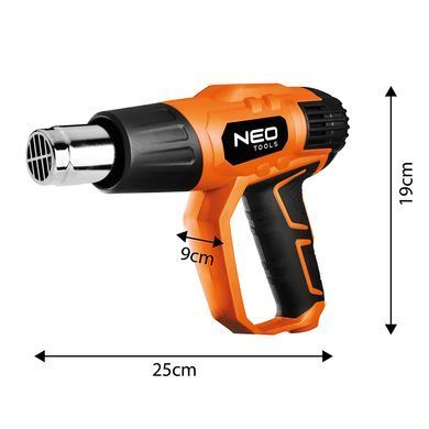 Термофен NEO TOOLS 04-710, потужність 2000 Вт, температурний діапазон 50-600 &deg; C, з кейсом та дисплеєм 04-710 фото