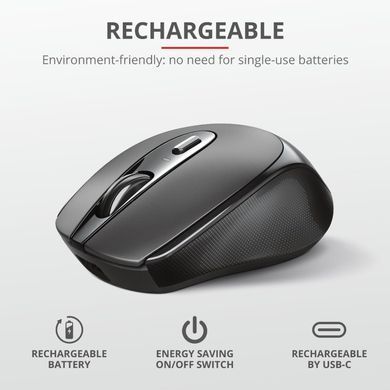 Trust Мышь Zaya Rechargeable WL Black 23809_TRUST фото