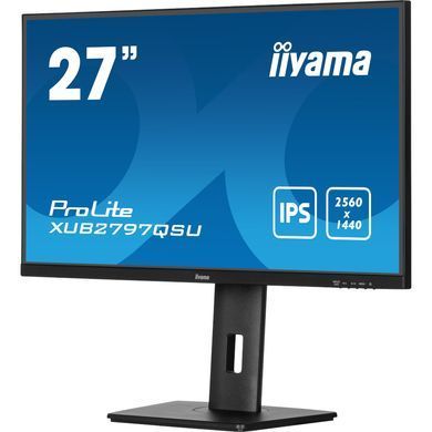 27" 16:9 IPS РК монітор, 2560х1440, 1 мс (MPRT), 100 Гц, Adaptive Sync, 1xHDMI 2.0/1xDP 1.2/2xUSB 3. IIYAMA XUB2797QSU-B2 3729304 фото