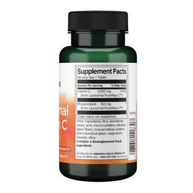 Liposomal Vitamin C - 1000 mg - 60 tabs Swanson / Липосомальный витамин С