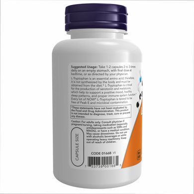 L-Tryptophan 500mg - 120 vcaps Now Foods / L-Триптофан