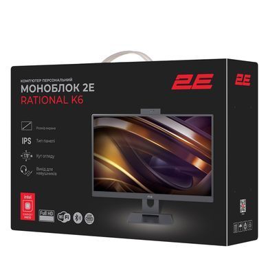 2E ПК Моноблок Rational K6 23.8" FHD IPS Intel i3-12100, 8Gb, F512GB, UMA, H610, K6.610, 120W, FreeDos, черный 2E-K6.0002 фото