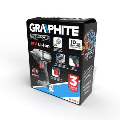 GRAPHITE 58G046 Безщеточний ударний гайковерт 1/2" 450 Нм без акумулятора 58G038 фото