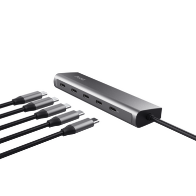 Адаптер Halyx 5-Port USB-C Hub TRUST Halyx 5-Port USB-C Hub (25136) 3723980 фото