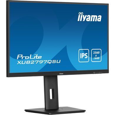 27" 16:9 IPS РК монітор, 2560х1440, 1 мс (MPRT), 100 Гц, Adaptive Sync, 1xHDMI 2.0/1xDP 1.2/2xUSB 3. IIYAMA XUB2797QSU-B2 3729304 фото