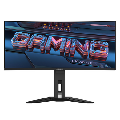 iгровий монiтор 34" QD-OLED Curved 1800R 240Hz 3440x1440(WQHD)0.03ms 2xHDMI(2.1) 1xDP(1.4) KVM 2x3W GIGABYTE MO34WQC2 Gaming Monitor 3727381 фото