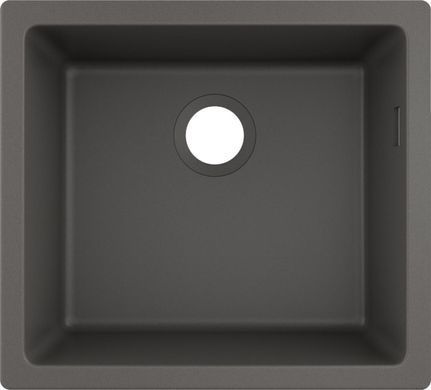 Мийка кухонна Hansgrohe S51, граніт, квадрат, без крила, 500х450х190мм, чаша - 1, врізна, S510-U450, сірий камінь (352160)