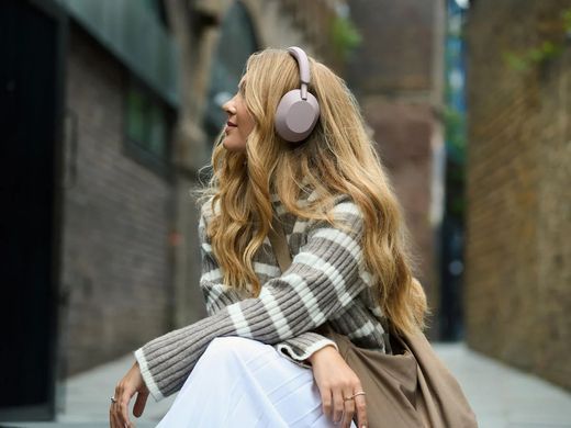 Навушники Over-ear Sony WH-1000XM5 BT 5.2, ANC, Hi-Res, AAC, LDAC, Wireless, Mic, Рожевий (381515) WH1000XM5P.CE7 фото