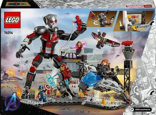 Конструктор LEGO Super Heroes Перший месник Протистояння Пригодницька битва 736 деталей (76314)