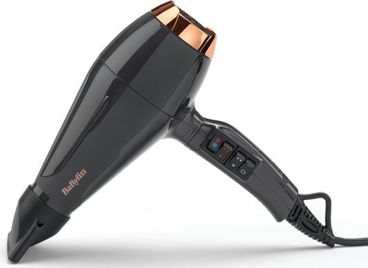 BaByliss Фен Air Pro, 2200Вт, 2 режими, дифузор, іоніз-я, хол. обдув, чорний (381307) 6719DE фото