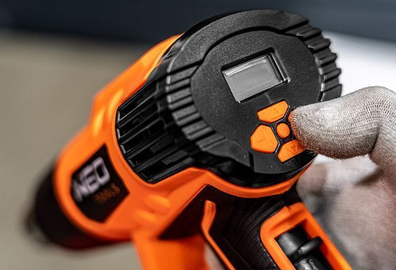 Термофен NEO TOOLS 04-710, потужність 2000 Вт, температурний діапазон 50-600 &deg; C, з кейсом та дисплеєм 04-710 фото
