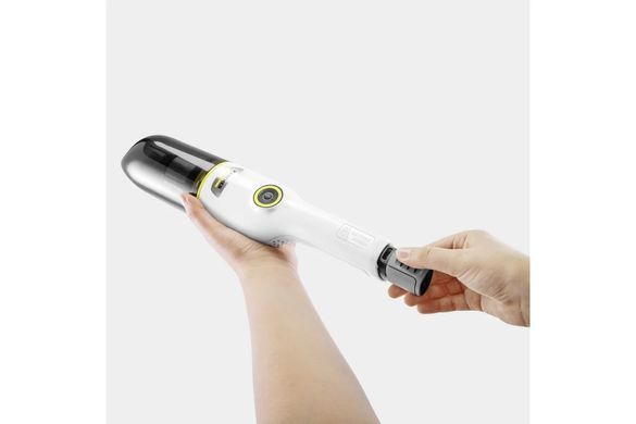 Karcher Пылесос автомобильный CVH 2-4 , 54Вт, конт пыл -0.15л, автон. робота до 10мин, вес-0.6кг, НЕРА, турборежим, белый 1.198-450.0 фото