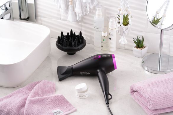 ARDESTO Фен Violet PRO HD-Y221PRO ,1750-2100Вт, 2 швидкості, 3темп.режими,дифузор, чорний (359659) HD-Y221PRO фото