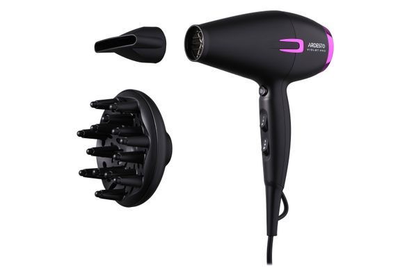 ARDESTO Фен Violet PRO HD-Y221PRO ,1750-2100Вт, 2 швидкості, 3темп.режими,дифузор, чорний (359659) HD-Y221PRO фото