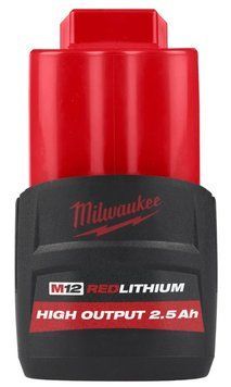 Акумулятор HIGH OUTPUT&trade; MILWAUKEE, M12 HB2,5 (2,5Aг)