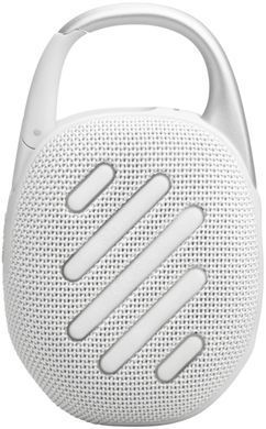 Портативна акустика JBL Clip 5 Білий (JBLCLIP5WHT) JBLCLIP5WHT фото
