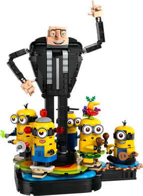 Конструктор LEGO Despicable Me 4 Ґру й посіпаки з кубиків 839 деталей (75582)