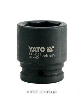 Головка торцева ударна 6-гранна YATO : квадрат 3/4", М= 34 мм, L= 56 мм