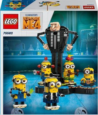 Конструктор LEGO Despicable Me 4 Ґру й посіпаки з кубиків 839 деталей (75582)