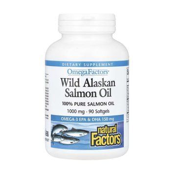Wild Alaskan Salmon Oil 1000mg - 90 softgels Natural Factors