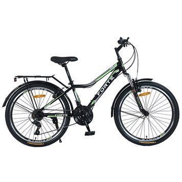 Велосипед FORTE STARK сталь.рама 13", колеса 24", чорно-зелений