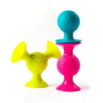 Набор сенсорных погремушек Fat Brain Toys pipSquigz на присосках 3 шт. (FA089-1) dt_9436 фото