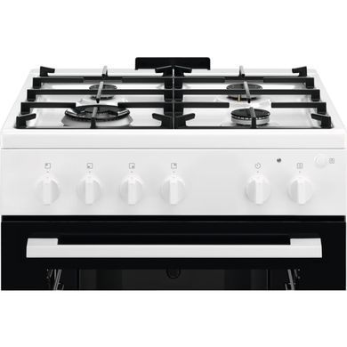 Electrolux Плита газова, 59л, 60x60см, чавун, білий (379052) LKG600011W фото