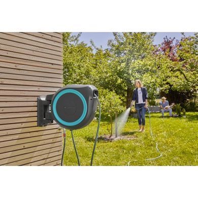 Котушка настінна Gardena RollUp L бірюзова + набір для поливу 30 м 18625-20.000.00 фото