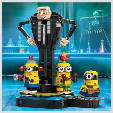 Конструктор LEGO Despicable Me 4 Ґру й посіпаки з кубиків 839 деталей (75582)