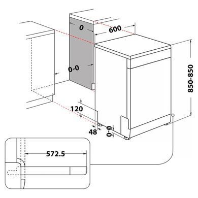 Whirlpool Посудомийна машина, 14компл., A++, 60см, дисплей, інв., нерж (379141) W2FHD624X фото