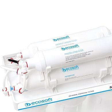 Фильтр обратного осмоса Ecosoft Standard 6-50M с минерализатором, мембрана 50gpd, кран капля