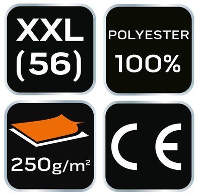 Кофта флисовая рабочая NEO TOOLS 81-509 BASIC, чёрная, полиэстер XXL