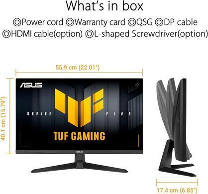 Монітор Asus 24.5" TUF Gaming VG259Q5A 2xHDMI, DP, MM, IPS, 200Hz, 0.3ms, sRGB 99%, AdaptiveSync (392823) 90LM0BL1-B01O71 фото