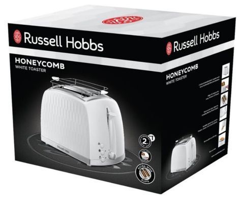 Тостер Russell Hobbs 26060-56 Honeycomb White (6651552) 23871034003 фото