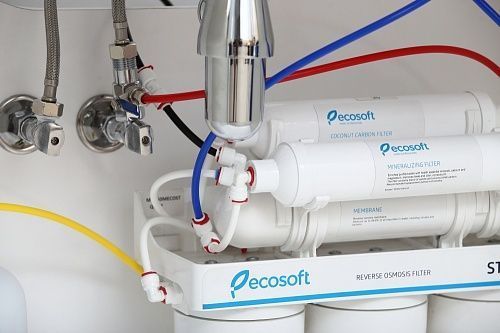 Фильтр обратного осмоса Ecosoft Standard 6-50M с минерализатором, мембрана 50gpd, кран капля