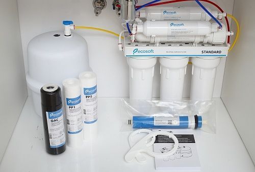 Фильтр обратного осмоса Ecosoft Standard 6-50M с минерализатором, мембрана 50gpd, кран капля