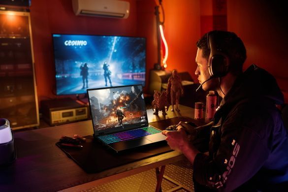 Acer Ноутбук Nitro 16 AN16-73 16" WUXGA IPS, Intel i7-14650HX, 32GB, F1TB, NVD4050-6, Lin, черный NH.QSNEU.005 фото