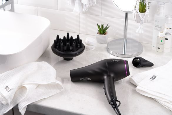 ARDESTO Фен Violet PRO HD-Y222PRO, 1850-2200Вт, 2 швидкості, 3темп.режима, дифузор, чорний (359660) HD-Y222PRO фото