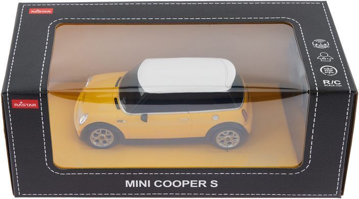 Машинка Rastar Mini Cooper S 1:24 Желтый