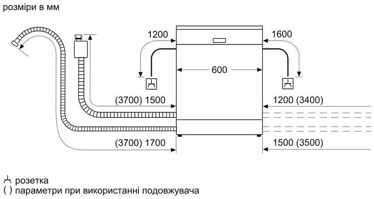 Bosch Вбудовувана посуд. машина Bosch SMD6ZDX40K - 60 см./3 короб/13 ком/8 пр/А+++ (350826) SMD6ZDX40K фото