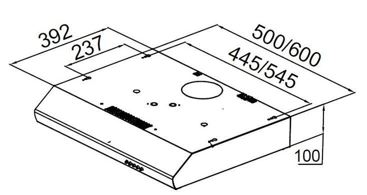 Витяжка Pyramida UX 50 BR (6626519) 4260349578615 фото