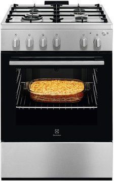 Electrolux Плита газовая, 59л, 60x60см, чугун, нерж LKG600011X фото