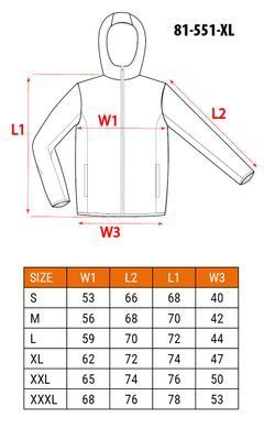 Куртка Softshell NEO Tools 81-551 водостійка, вітростійка, з флісовою підкладкою XL