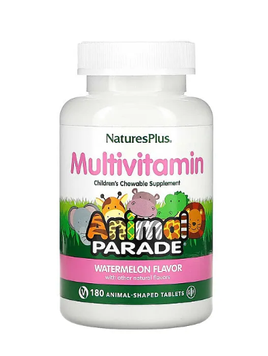 Вітаміни для дітей (Children's Multi-Vitamin Animal Parade) 180 жувальних цукерок зі смаком кавуна