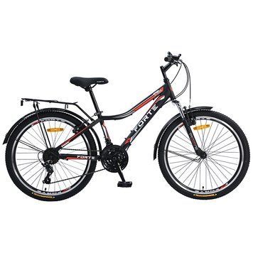 Велосипед FORTE STARK сталь.рама 13", колеса 24", чорно-червоний
