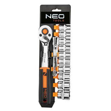 Набор торцевых головок с трещоткой Neo Tools 10-020 3/8", 12 шт. 10-020 фото