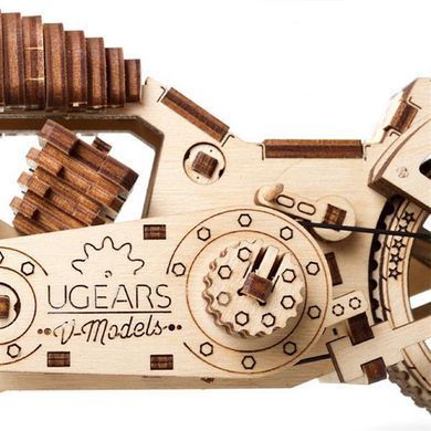 Деревянный механический 3D конструктор Ugears Байк (70051) dt_93581 фото